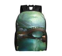 SXZVVBN Little Bridge in the East Water Resistant 600D Backpack Lightweight Commuter Travel Rucksack Daypack Men Women
