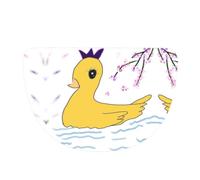 SXZVVBN little yellow duck Flannel Half Moon Door Mat For Indoors