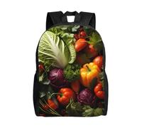 SXZVVBN Lots of fresh vegetables Water Resistant 600D Backpack Lightweight Commuter Travel Rucksack Daypack Men Women