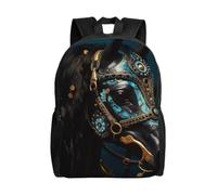 SXZVVBN Medieval War Horses Water Resistant 600D Backpack Lightweight Commuter Travel Rucksack Daypack Men Women