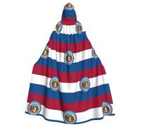 sxzvvbn Missouri State Flag Hooded cape, unisex, suitable for Halloween, Christmas parties, and stage costumes.