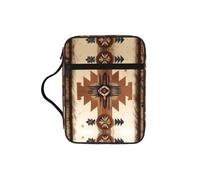 sxzvvbn Native American Patterns Water-Resistant Bible Tote Bag with Pocket, Large Journal Cover Case for Church Travel