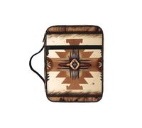 sxzvvbn Native American Patterns Water-Resistant Bible Tote Bag with Pocket, Large Journal Cover Case for Church Travel