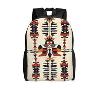 SXZVVBN Native American Totem Patterns Water Resistant 600D Backpack Lightweight Commuter Travel Rucksack Daypack Men Women