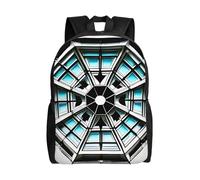 SXZVVBN Octagon Building Water Resistant 600D Backpack Lightweight Commuter Travel Rucksack Daypack Men Women
