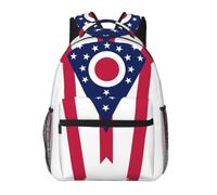 SXZVVBN Ohio State Flag Casual Campus Laptop Rucksack to Study | Lightweight Daily University Daypack Men Women Textbook Academic Travel Commuter Backpack 1-Pack