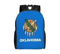 SXZVVBN Oklahoma State Flag Water Resistant 600D Backpack Lightweight Commuter Travel Rucksack Daypack Men Women