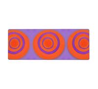 sxzvvbn Orange circle centreExtra-large desktop mouse pad, 31.5 * 11.8 inches, gaming mouse pad with anti-slip rubber on the bottom