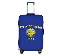 sxzvvbn Oregon State Flag L Elastic Suitcase Protector Double Sided Zip Luggage Cover for Travel Business 18-32in