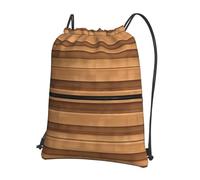sxzvvbn Original wood color texture Outdoor Drawstring Rucksack Waterproof Lightweight Gym Bag with Front Pocket & Internal Zip Pouch for Travel Sports