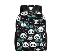 SXZVVBN Panda cute face Water Resistant 600D Backpack Lightweight Commuter Travel Rucksack Daypack Men Women