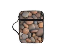 sxzvvbn Pebbles in the Beach Water-Resistant Bible Tote Bag with Pocket, Large Journal Cover Case for Church Travel