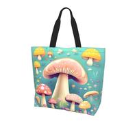 SXZVVBN Pretty little mushrooms Lightweight Large Tote Bag for Women Waterproof Polyester Shoulder Shopper for Commuting Work Shopping