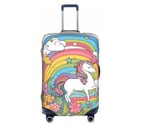 sxzvvbn Pretty Rainbows and Unicorns M Elastic Suitcase Protector Double Sided Zip Luggage Cover for Travel Business 18-32in