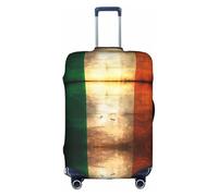 sxzvvbn Retro Irish Flag M Elastic Suitcase Protector Double Sided Zip Luggage Cover for Travel Business 18-32in