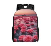 SXZVVBN roses by the sea Water Resistant 600D Backpack Lightweight Commuter Travel Rucksack Daypack Men Women