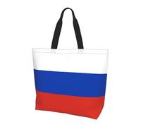 SXZVVBN Russian Flag Lightweight Large Tote Bag for Women Waterproof Polyester Shoulder Shopper for Commuting Work Shopping