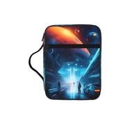 sxzvvbn Science Fiction Future Water-Resistant Bible Tote Bag with Pocket, Large Journal Cover Case for Church Travel
