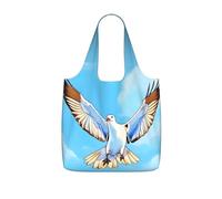 sxzvvbn Seagulls in flight Reusable Shopping Bags Foldable Lightweight Travel Tote, 25L Capacity Compact Pouch for Grocery Work Weekend Adventures
