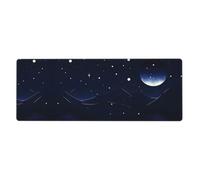 sxzvvbn Serene blue night viewExtra-large desktop mouse pad, 31.5 * 11.8 inches, gaming mouse pad with anti-slip rubber on the bottom
