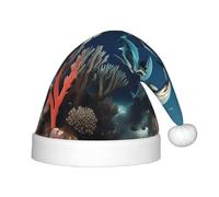 Sxzvvbn Sharks Under The Seachildren'S Plush Christmas Hat Santa Claus S Reindeer Decorations Holiday