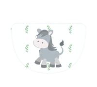 SXZVVBN smiling donkey Flannel Half Moon Door Mat For Indoors