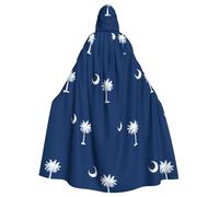sxzvvbn South Carolina Flag Hooded cape, unisex, suitable for Halloween, Christmas parties, and stage costumes.