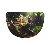 SXZVVBN Spiny lizards Flannel Half Moon Door Mat For Indoors