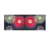 sxzvvbn Splendid fireworksExtra-large desktop mouse pad, 31.5 * 11.8 inches, gaming mouse pad with anti-slip rubber on the bottom