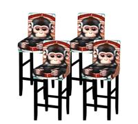 SXZVVBN The silent monkey Stretch Bar Stool Covers Dining Seat
