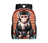 SXZVVBN The silent monkey Water Resistant 600D Backpack Lightweight Commuter Travel Rucksack Daypack Men Women