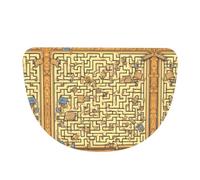 SXZVVBN Treasure Maze Flannel Half Moon Door Mat For Indoors