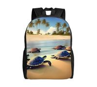 SXZVVBN turtles on the beach Water Resistant 600D Backpack Lightweight Commuter Travel Rucksack Daypack Men Women