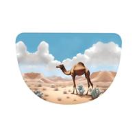 SXZVVBN Walking camel Flannel Half Moon Door Mat For Indoors