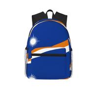 SXZVVBN Water Resistant Laptop Bookbag Lightweight Work Travel Rucksacks | Flag Of The Marshall Islands Durable Office Bookbag Large Capacity Backpack Padded Shoulder Strap