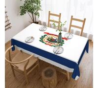SXZVVBN West Virginia Flag Rectangle Tablecloth 54x72in, Scalloped Edge Water Resistant Polyester Cloth for 4-6 Seater