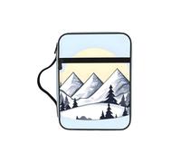 sxzvvbn White Snowy Mountains Water-Resistant Bible Tote Bag with Pocket, Large Journal Cover Case for Church Travel