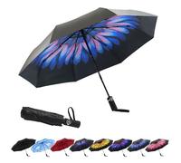 SY COMPACT Automatic Windproof Umbrellas Travel Strong Umbrella for Rain and Sun Protection Small Umbrella UV Blocking for Women and Men (Lucite)