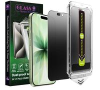 SY SHANGYAN 2-Pack Matte Privacy Anti-Spy Screen Protector for iPhone 17/16 Pro (6.3"), 9H Tempered Glass,Anti-Glare, Full Coverage, Anti-Fingerprint, Auto Dust Removal, Bubble-Free