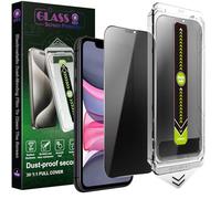 SY SHANGYAN 2-Pack Privacy Anti-Spy Screen Protector for iPhone 11/XR (6.1"),9H Tempered Glass,Full Coverage,Anti-Fingerprint,Auto Dust Removal,Bubble-Free,Easy Fit