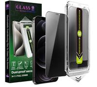 SY SHANGYAN 2-Pack Privacy Anti-Spy Screen Protector for iPhone 12/12 Pro (6.1"),9H Tempered Glass,Full Coverage,Anti-Fingerprint,Auto Dust Removal,Bubble-Free,Easy Fit