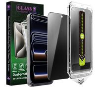 SY SHANGYAN 2-Pack Privacy Anti-Spy Screen Protector for iPhone 17 Pro (6.3"), 9H Tempered Glass, Full Coverage, Anti-Fingerprint, Auto Dust Removal, Bubble-Free, Easy Fit