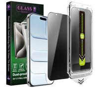 SY SHANGYAN 2-Pack Privacy Anti-Spy Screen Protector for iPhone Air (6.5"), 9H Tempered Glass, Full Coverage, Anti-Fingerprint, Auto Dust Removal, Bubble-Free, Easy Fit