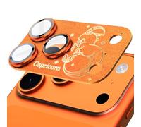 SY SHANGYAN Camera Protector Glass for iPhone 17 Pro Max - Zodiac Capricorn Design, AR 360° Full Coverage, Scratch & Shock Protection, HD Camera Transparency, Easy Installation, Orange