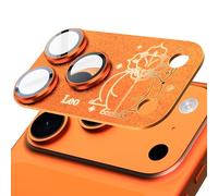 SY SHANGYAN Camera Protector Glass for iPhone 17 Pro Max - Zodiac Lion Design, AR 360° Full Coverage, Scratch & Shock Protection, HD Camera Transparency, Easy Installation, Orange