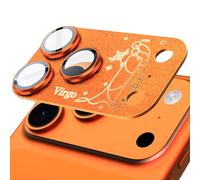 SY SHANGYAN Camera Protector Glass for iPhone 17 Pro Max - Zodiac Virgo Design AR 360° Full Coverage Scratch & Shock Protection HD Camera Transparency Easy Installation Orange