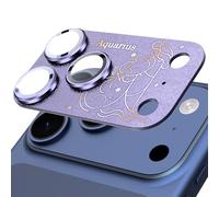 SY SHANGYAN Camera Protector Glass for iPhone 17 Pro - Zodiac Aquarius Design, AR 360° Full Coverage, Scratch & Shock Protection, HD Camera Transparency, Easy Installation, Purple