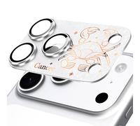 SY SHANGYAN Camera Protector Glass for iPhone 17 Pro - Zodiac Cancer Design, AR 360° Full Coverage, Scratch & Shock Protection, HD Camera Transparency, Easy Installation, Silver
