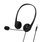 SY490 Wired Headset with Microphone Universal Noise Cancelling Over Ear USB2.0/3.5mmPlug, Binaural Headphone with Mic for Online Teaching,Call Center,Work Black 3.5mm Plug