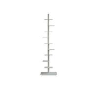 SYALEO Modern Open Invisible Bookshelf DIY Metal Spine Book Tower Nordic Vertical Shelf Bookcase Floor-Standing 9 Tier Display Storage Rack for Home Office